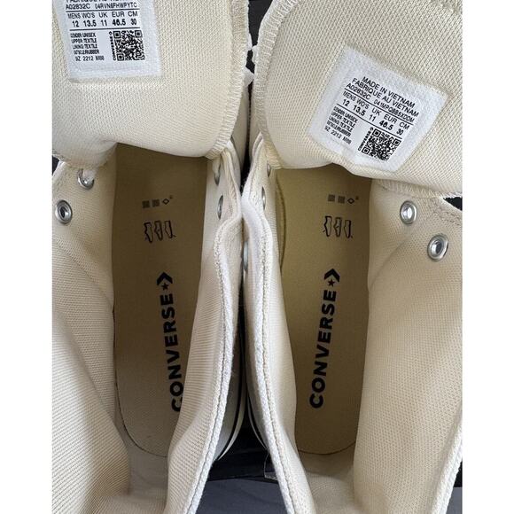 Converse CTAS Construct Hi White/Black /Egret A02832C Unisex 12M/13.5W NWB! - Picture 7 of 7